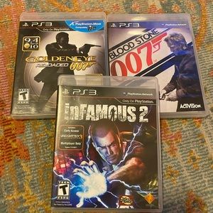 007 and Infamous 2 PS3 games